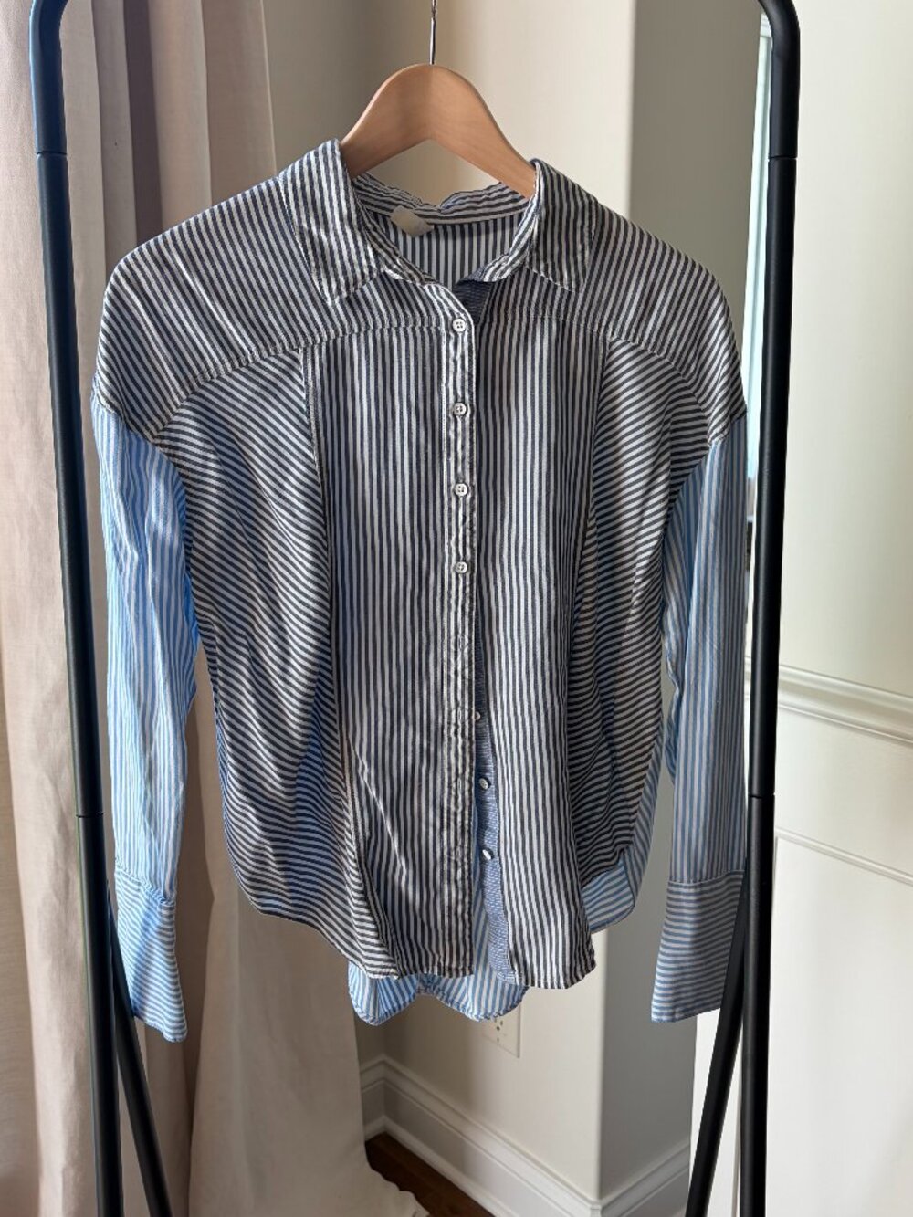 Free People Striped Button Down XS